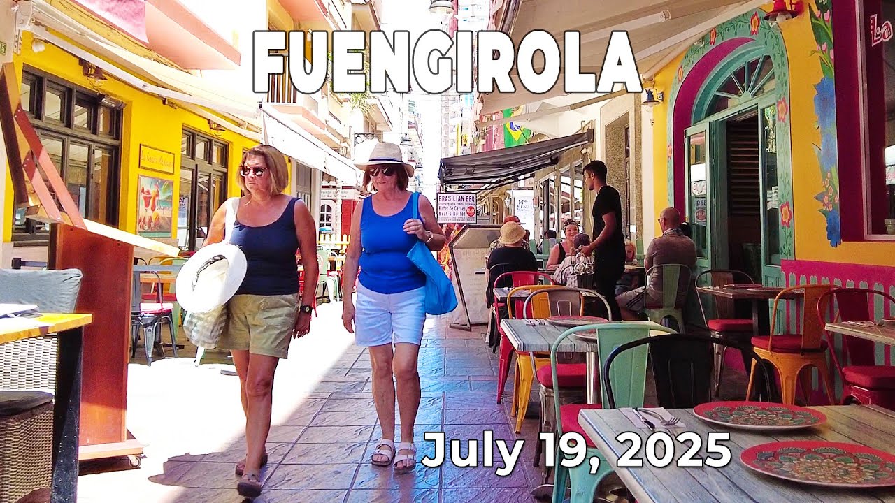 Fuengirola July 19, 2025 Walking Tour Malaga Costa del Sol Spain [4K]