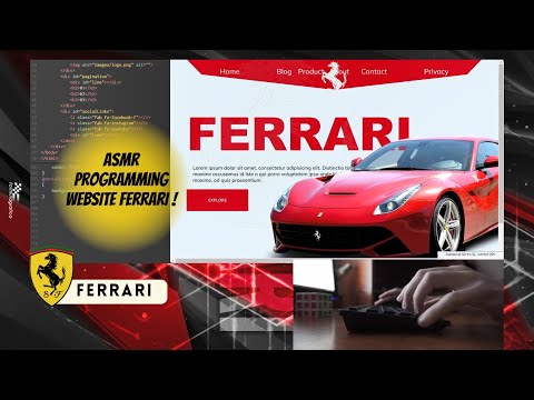 ASMR Programming - Coding a website Ferrari - No Talking