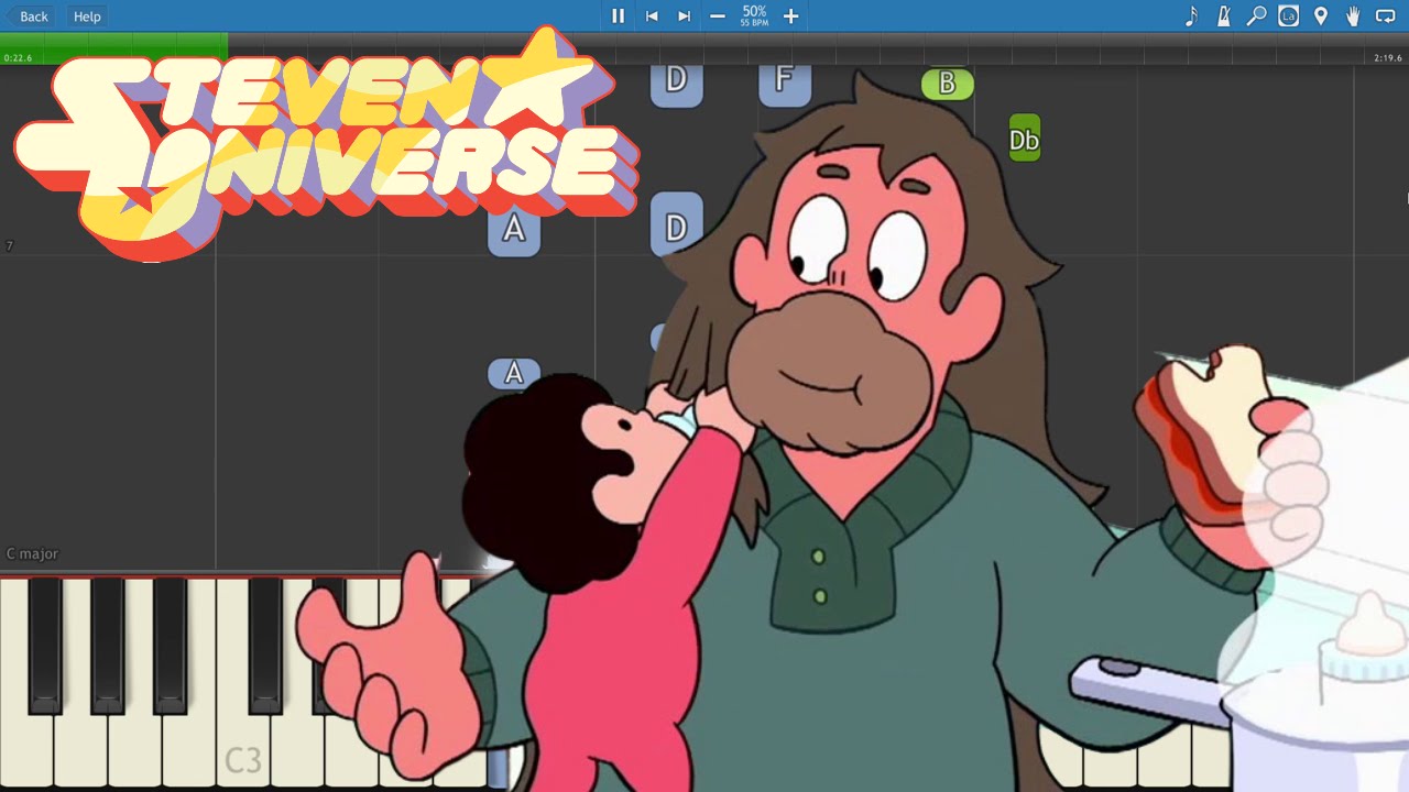 Steven Universe - I Could Never Be Ready - Piano Tutorial - Three Gems And A Baby