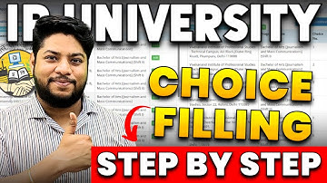 IP University Choice Filling process 2024 Step by Step for all courses✅