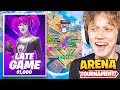 I Hosted a LATE GAME ARENA Tournament in Fortnite... (super STACKED!)