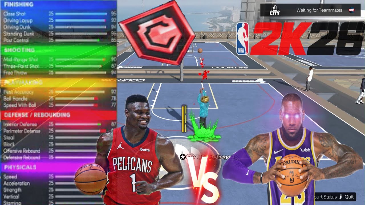 THIS 6'7 ZION WILLIAMSON BUILD TALKING MESS TO LABRON JAMEES DUNK UNSTOPPABLE & 3PTS ON NBA 2K26!