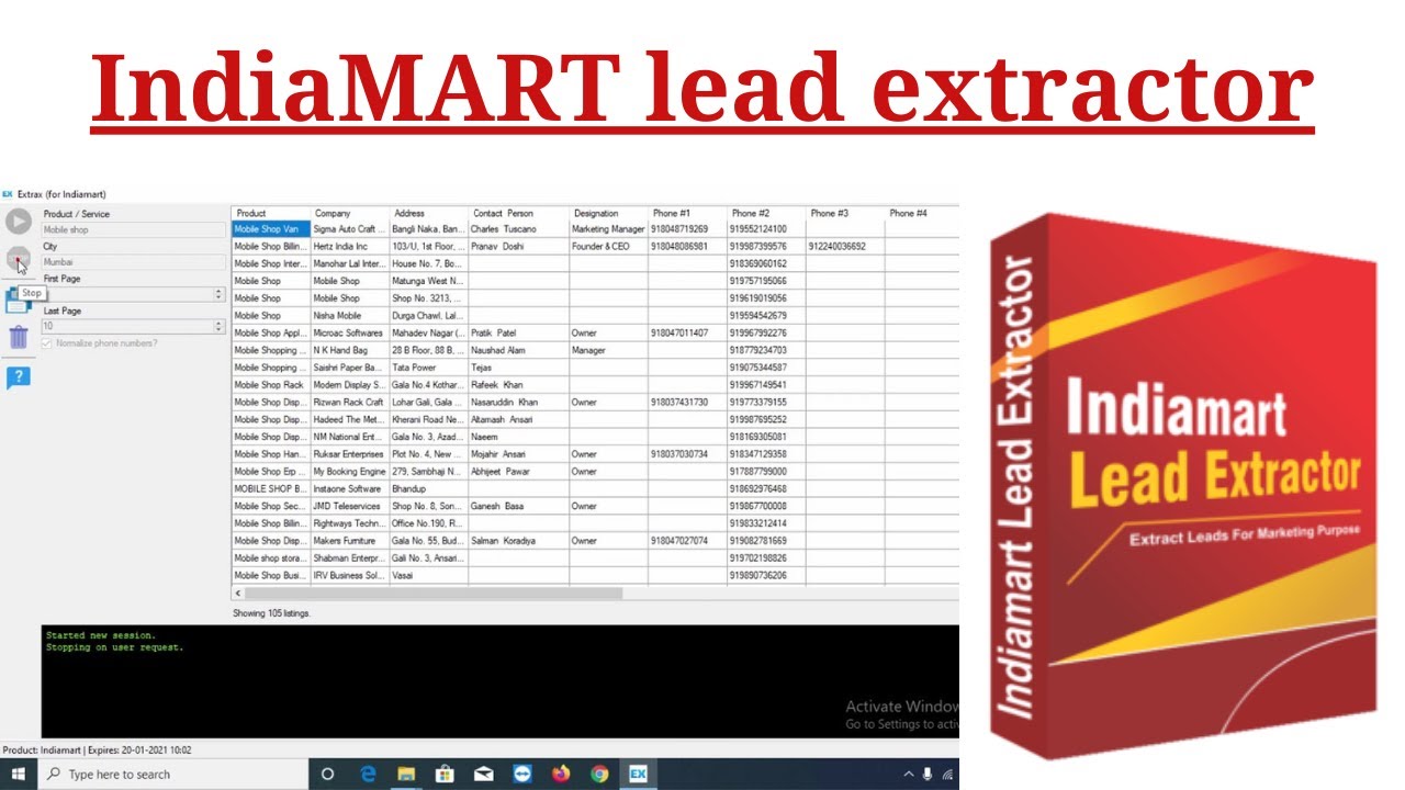 IndiaMART data extractor | website scraping software - YouTube