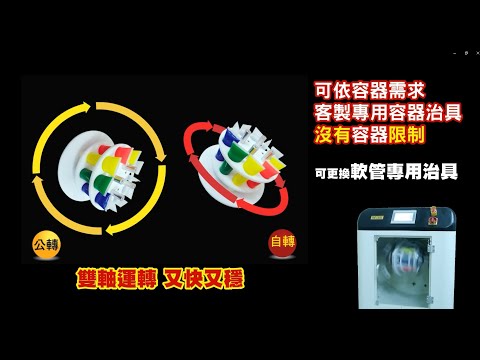 攪拌機更換軟管專用治具，軟管直接放入實際攪拌影片