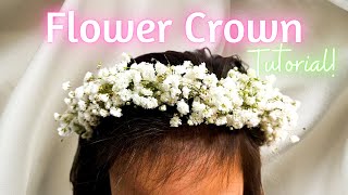 How to Make a Flower Crown with Baby's Breath!