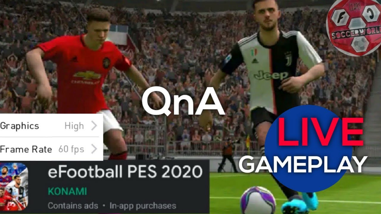 PES 2020 Mobile First Gameplay Livestream high quality 60 fps and PES 2020 Q&A