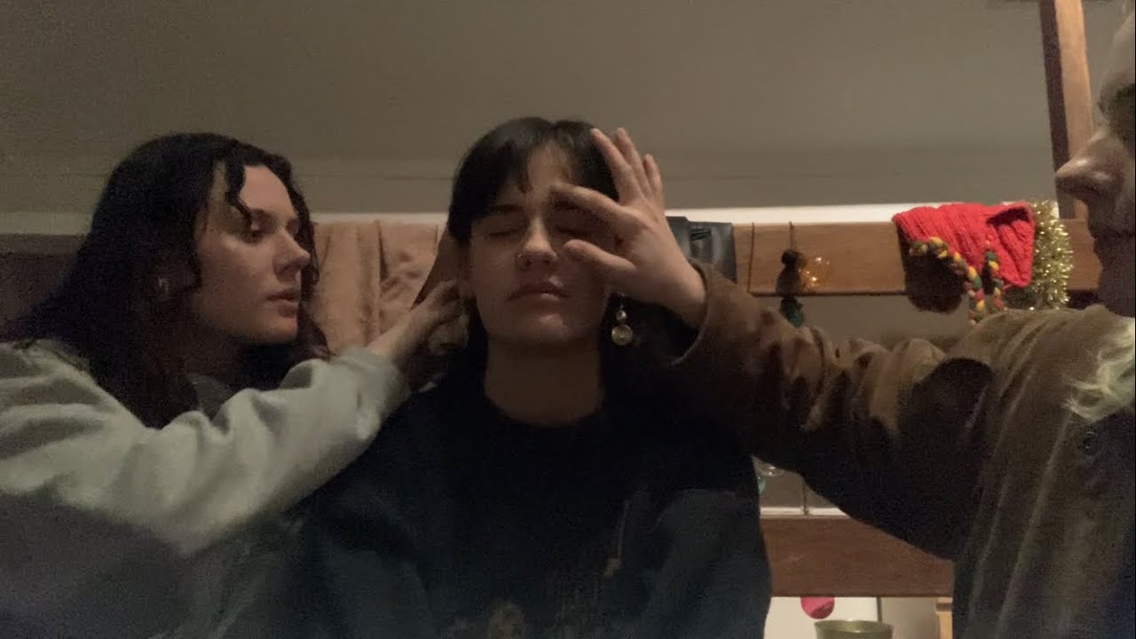 ASMR face and hair relaxation