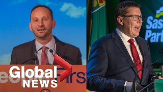 Saskatchewan election 2020: Scott Moe, Ryan Meili speak after result declared | HIGHLIGHTS