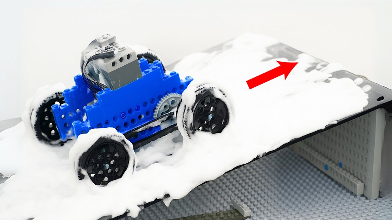 LEGO Car vs Slippery Soap Slope - EPIC Climb or Fail? | AM Bricks Challenges