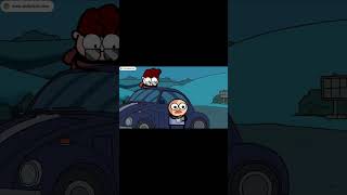 Animated Adventure  Bald Cartoon Characters Engage in Lively Dialogue Under a Blue Sky!