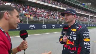Max Verstappen's Explosive Post-Qualifying Interview | #SpanishGP F1 2023