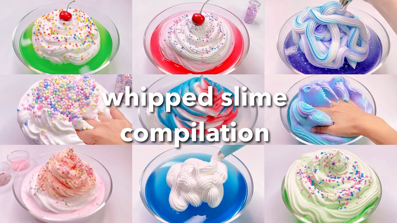 【ASMR】🧁ホイップスライムまとめ🧁【音フェチ】whipped slime compilation