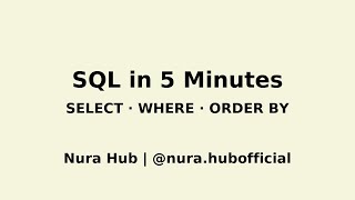 SQL Basics for Beginners: SELECT, WHERE, ORDER BY (5 Min Guide)