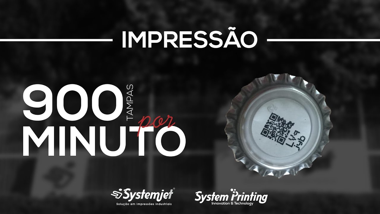 IMPRESSÃO DE QR CODE - 900 TAMPAS POR MINUTO