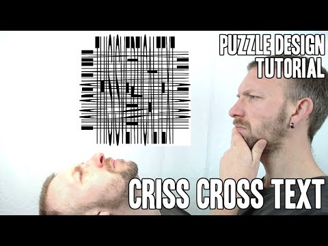 Criss-cross text ER puzzle