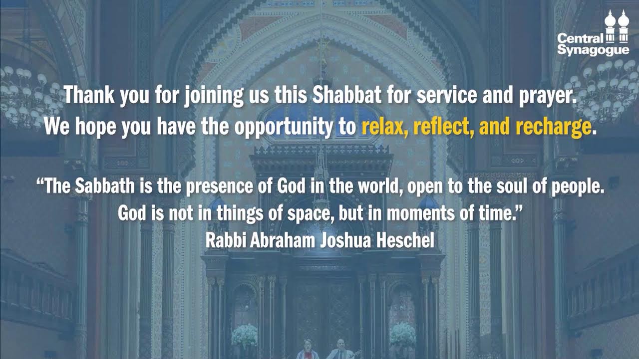 Friday Night Service, Central Synagogue - August 7, 2026