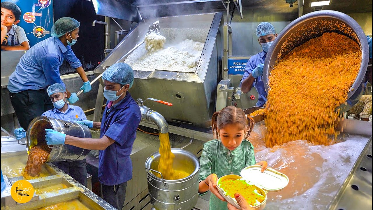 Indias Biggest Akshaya Patra Foundation Making Free Food For 1 Lakh School Students l Indian Food