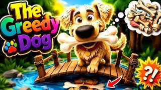 The Greedy Dog 🐶 | Classic English Moral Story for Kids | Animated Bedtime Story Book