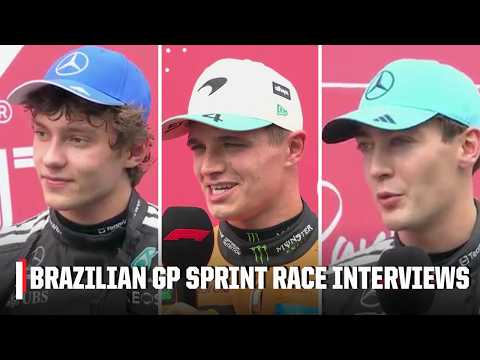 Kimi Antonelli calls the Brazilian Sprint Race a 'very fun race' chasing Lando Norris 🍿 | ESPN F1