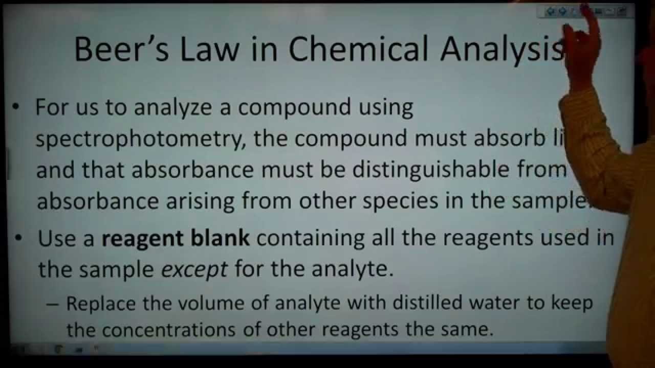 CH404 17.4 Beer’s Law in Chemical Analysis YouTube