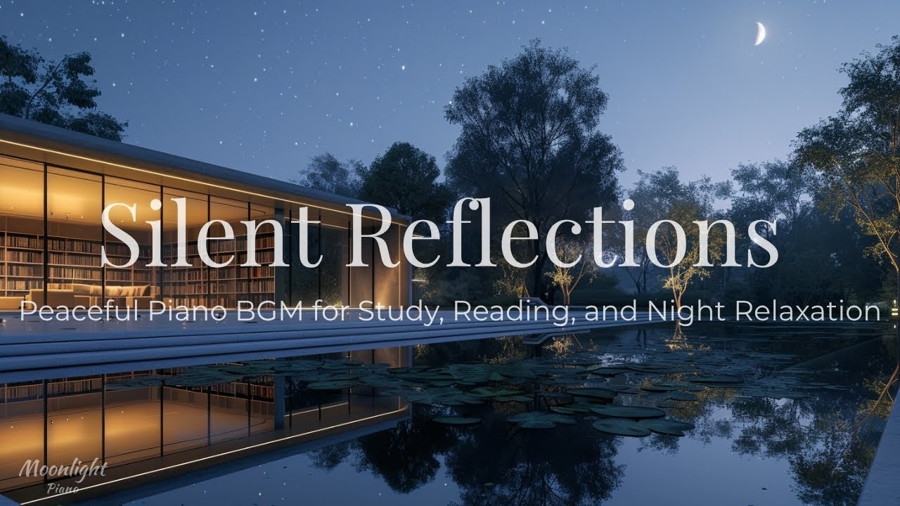 Silent Reflections – Peaceful Piano BGM for Study, Reading, and Night Relaxation