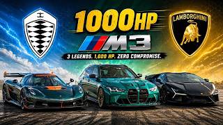 Koenigsegg Jesko vs Revuelto vs 1000hp BMW M3 – INSANE Drag Race
