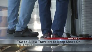 TSA to allow travelers to keep shoes on