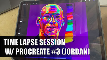 Procreate Time-lapse Art Session #3 with my iPad Pro (Drawing Michael Jordan reference)