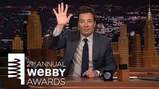 The Tonight Show's 5-Word Speech at the 21st Annual Webby Awards The Tonight Show's 5-Word Speech at the 21st Annual Webby Awards