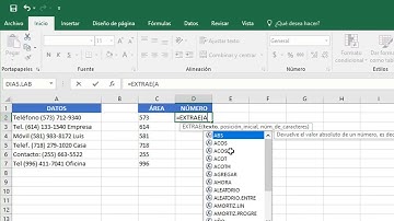 Buscar y extraer caracteres de una cadena de texto en Excel