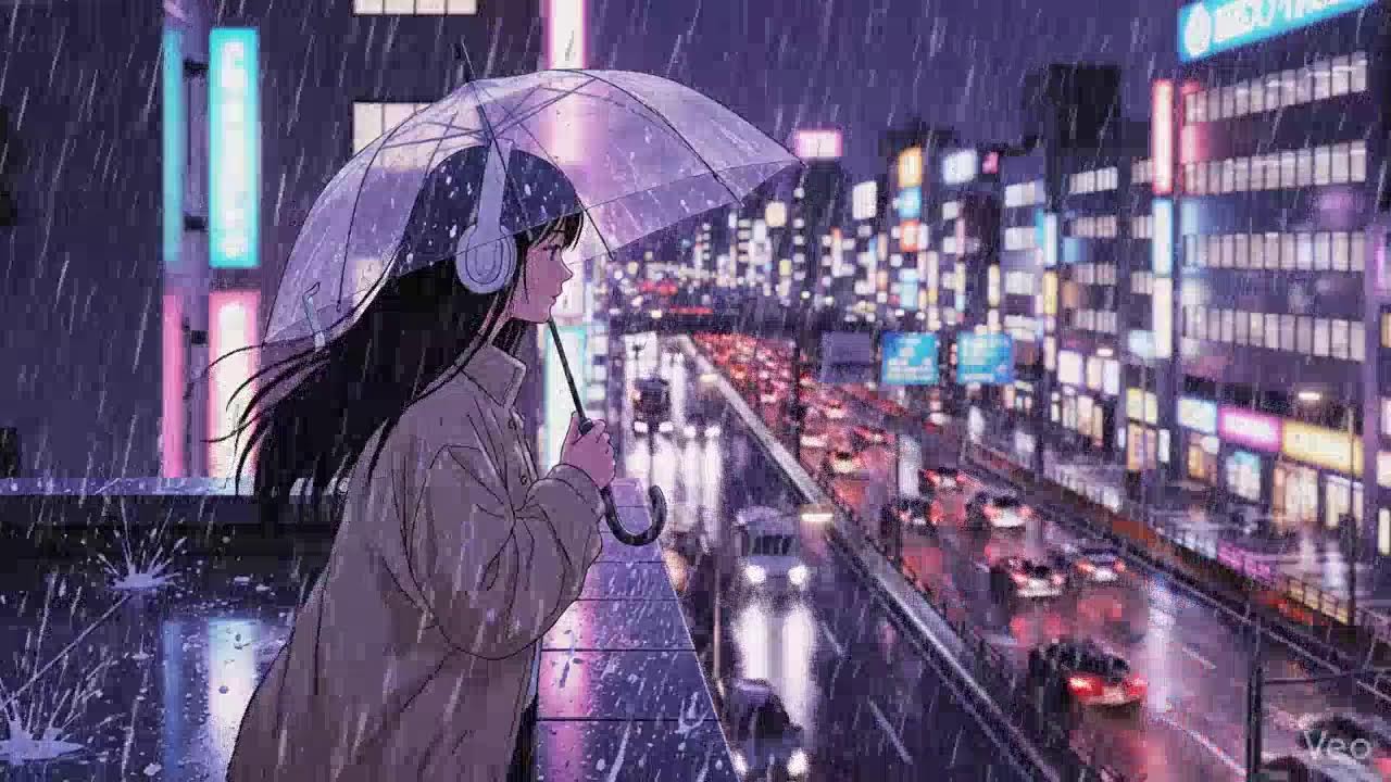 Urban Rain 🌧️ Japanese Neon City Lofi Study Beats