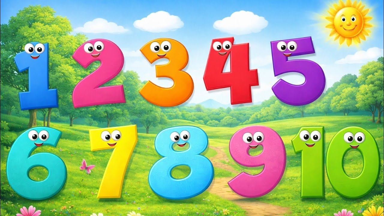 One to Ten Counting Song with Spelling & Pronunciation | Learn Numbers 1–10 | Primary Books Academy