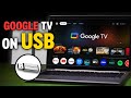 How to Install Google TV on USB Drive (Full Portable Setup | No Installation Needed)+