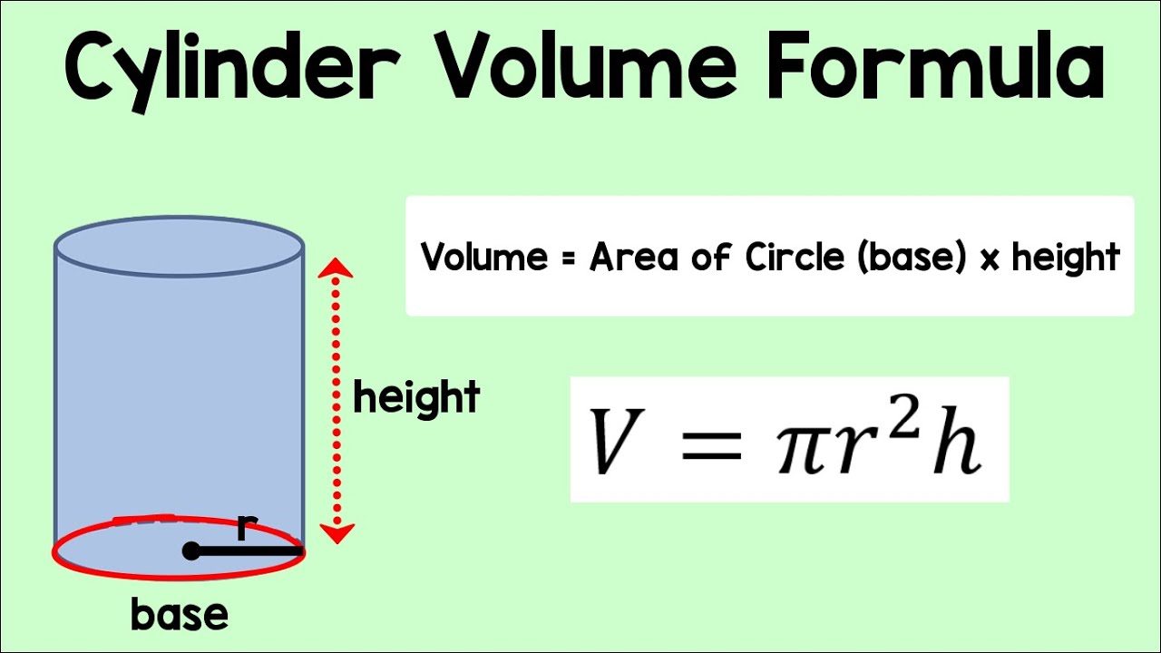 Calculo del volumen del cilindro formula y ejercicios