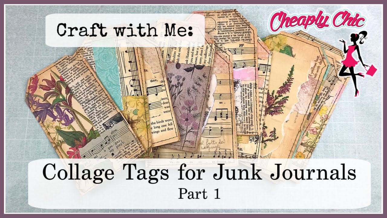 Craft with Me - Creating Collage Tags for Junk Journals - YouTube