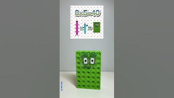 Making Numberblocks 8 times table from MathLink Cubes 넘버블럭스 만들기  マスリンク ナンバーブロックス 數字方塊積製作8的乘法#shorts