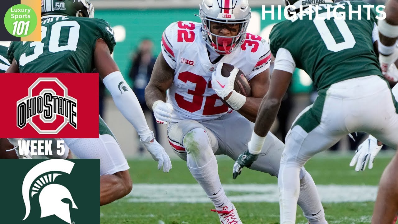 #3 Ohio State vs Michigan State Highlights College Football Week 5