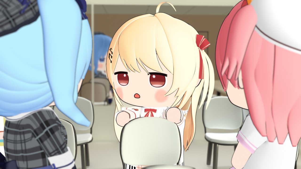 miCometに挟まれてそわそわしてしまう奏【さくらみこ/星街すいせい/音乃瀬奏/ホロライブ切り抜き】【3Dアニメ】