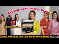 Meesho Long Kurti Haul 👗🛍️|| Printed Long Kurti 😍/Cotton /Rayonn 👀🔗#meesho #shaggylifestyle 
