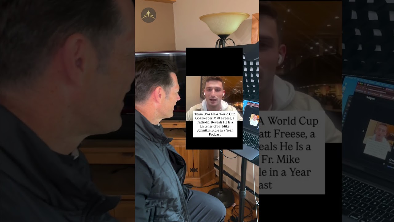 Fr. Mike Schmitz Reacts to Team USA Goalkeeper Listening to The Bible in a Year #shorts