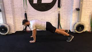High Plank w/ straight arm march