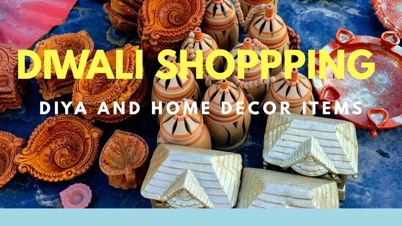 DIWALI SHOPPING-DIYA AND TERRACOTA DECOR ITEMS(Let's make roadside vendor's Diwali also)