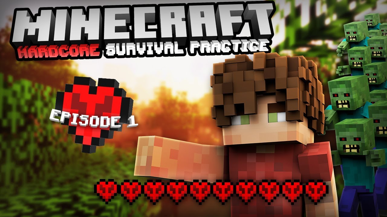 ZOMBIE INVASION!? | Minecraft Hardcore Survival Practice Episode 1