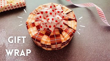 Easy Round Gift Packing | How to Wrap a Round Box | Gift Wrap #giftwrap