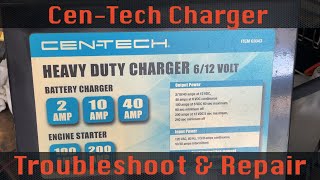 CenTech Battery Charger & Engine Starter  Troubleshoot and Repair