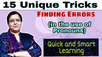 Spotting Errors | Finding Errors in the use of Pronouns | Error Editing | Error Detection |  Exam
