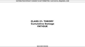 Machine Design Class 21 Cumulative Damage