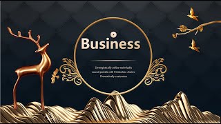 Elegant Black & Gold PowerPoint Template – Luxury Business Slides with Asian-Inspired Design