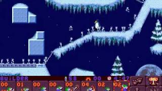 DOS Lemmings 2: The Tribes Polar 9 Its all up hill!
