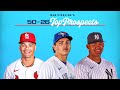 The TOP MLB Prospects entering 2024! (Nos. 26-50)